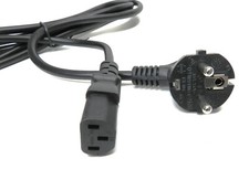 EU European Computer Monitor TV Replacement Power Cord Euro plug 18A 250V 6 Feet picture