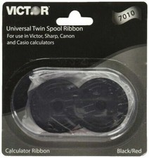 Two Original Victor 7010 Black/Red Calculator Ribbons  picture