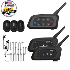 1PC V4C PLUS+2PCS V6C PRO 3 Users In-Ear Referee Intercom Headset 1200M Full Dup picture