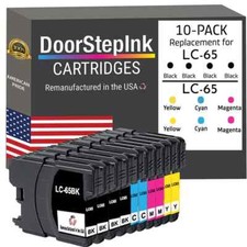 DoorStepInk Compatible Ink Cartridge for Brother LC65 4Black / 2(C,M,Y) 10PK-USA picture