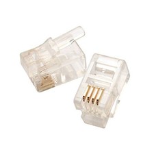Eclipse 788-RA03 Modular Plug 8P8C, Round Cable, Stranded Wire,Gold Flash 1000pk picture