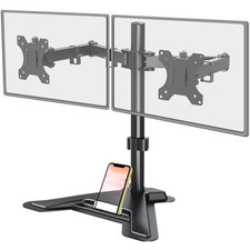 Dual Monitor Stand, Free-Standing Full Motion Monitor Desk Mount Fits 2 Scree... picture