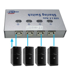 4 Port NEWB2.0 Auto Sharing Switch HUB For Printer Scanner Keyboard 2025 NEW picture