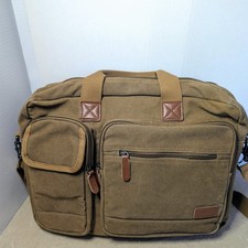 CoolBELL Tan Convertible Backpack Shoulder Messenger Bag Laptop Multi Pocket picture