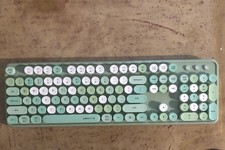 UBOTIE Wireless Keyboard & Mouse Combo Mint Green Retro Typewriter S801AG-C NEW picture