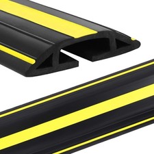 6.5ft Cable Protector Cord Cover for Floor, Heavy Duty 6.5 feet Yellow & Black picture