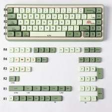 124 Keys Matcha Green Keycaps XDA Profile Dye Sub PBT For 60/65/95 Percent picture