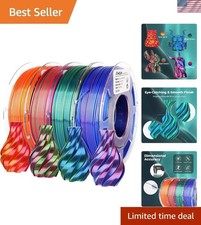 Vibrant Silk PLA 3D Filament Pack - Dual Color 1.75mm for Stunning Prints picture
