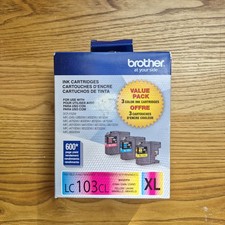 Genuine Brother LC103CL XL 3-Pack Color Ink Cartridges Cyan Magenta Yellow NEW picture