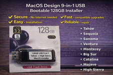 128GB USB 3.2 MacOS 9-in-1 USB bootable Installer repair recovery tech support picture
