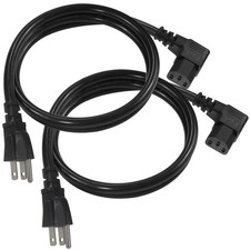2 PCS 3FT 90 Degree Monitor Power Cord NEMA 515P To Right Angle C13 16AWG picture