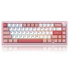 NABI NB1 65% Wireless Mechanical Gaming Keyboard, RGB, Aluminum, 66 Keys PNK/PNK picture