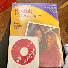 Kodak Picture Paper Soft Gloss Ink Jet 8.5” x 11” -10 Sheets With CD -NEW G2 picture
