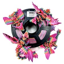 Silk PLA 3D Printer Filament 1.75mm,Candy Silk Rainbow,Multi Color 3D Printin... picture