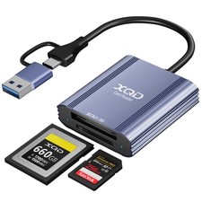XQD Card Reader - 2 in 1 XQD SD Memory Card Adapter with USB-C/USB-A, 5Gbps A... picture