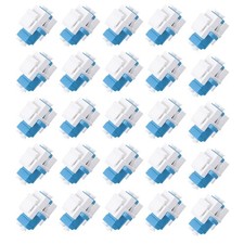 25 PCS Fiber Optic Keystone Jack Coupler LC Duplex Singlemode White Adapter picture