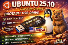 Ubuntu 25.10 Questing Quokka - Latest Version NEWEST Ubuntu Linux OS on USB Boot picture