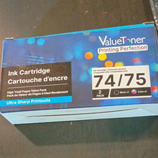 ValueToner Compatible Ink Cartridges 74/75 for Canon - 2 Pack Black/Tri-Color picture