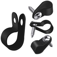 50PCS 1/2 Inch Rope Light Clips PStyle Mounting Clips Plastic Cable Clamps wi... picture