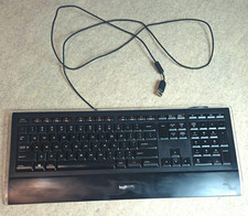 Logitech K740 Illuminated Keyboard Wired USB Y-UY95 Backlit Full Size Tested picture