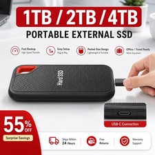 Portable External SSD 1TB 2TB 4TB USB-C High Speed Storage Drive PC Mac picture