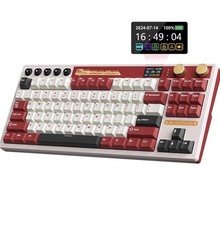 RK ROYAL KLUDGE M87 Mechanical Retro Keyboard Wireless, LCD Display & Dual Knob picture