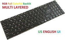 NEW For MSI GP72MVR 7RFX, MSI GP72VR 7RFX Keyboard US Color Backlit Crystal picture