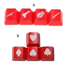 Game Keycaps Red Keyboards Keycap Cover OEM R4 Height Backlit Keycap 4PCS picture