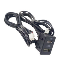 Car Dash Flush Mount Dual USB Port Panel Interface Extension Cable Adapter 145cm picture