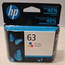 HP 63 Tri-Color Ink Cartridge Genuine New Sealed  EXP 04/2023 picture