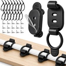 Cable Management Clips 15 Pack Adjustable Cord Holder Organizer Indoor Outdoor picture
