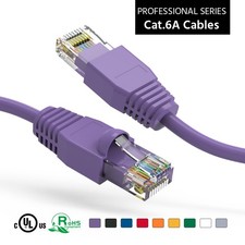35Ft CAT6A UTP Ethernet Network Booted Cable Purple picture