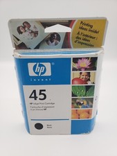 HP Invent 45 Inkjet Print Cartridge Black Noire Genuine Quality Office Home Work picture