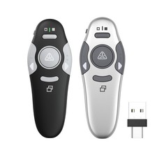 2 Pack Wireless Presentation Clicker Remote,USB A&C, Black Silver picture
