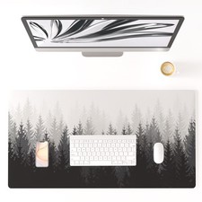 Waterproof Leather Large Dark Forest Desk Pad, 31.5