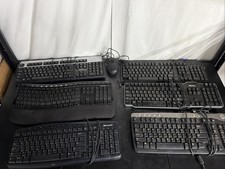 Wired MAJOR BRANDS Dell, HP, Microsoft USED USB Keyboards, Lot Of  6 picture