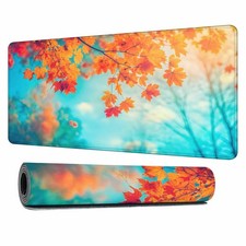 Abstract Colorful Brush Strokes Mouse Pad Modern Art XL 35.4x15.7 Inch Desk picture