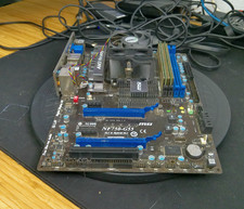 MSI NF750-G55 Motherboard W/ AMD Athlon II CPU, Heatsink, Fan, 4GB RAM & I/O picture