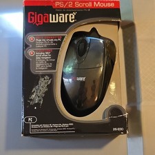 Gigaware PS/2 Scroll Mouse Wired Optical 3-Button 360° Wheel, Black 26-930 picture