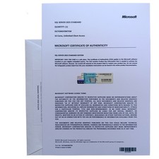 Microsoft SQL Server 2025 Standard 16 Core License COA Unlimited CALs, Physical picture