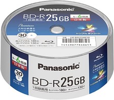 New Panasonic BD-R 25GB 6X Single Layer 30 Discs Spindle LM-BRS25MP30 Japan picture