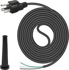 9.8FT 3 Prong 14AWG Heavy Duty Replacement Power Supply Cord ，Rubber (15A) picture
