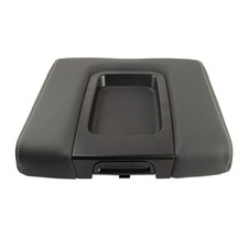 Front Seat Center Console Armrest Lid Cover with Liner Mat Black Compatible w... picture