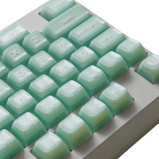 ULTRAEQUIP Jade Keycaps 160 Keys Double Shot PBT RSA Profile Translucent Shin... picture