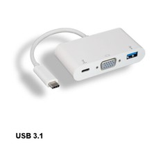 KNTK USB 3.1 Type C to USB 3.0 A/C/VGA Adapter for SmartPhone TV Laptop Monitor picture