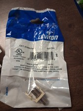 41084-FIF Leviton QuickPort F-Type Coax Adapter Nickel Plated, Ivory - 19 COUNT picture