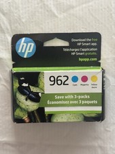 HP 962 [NEW SEALED & OEM GENUINE] 3 Pack Ink Cartridges C / M / Y Exp OCT 2026 picture