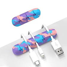 Eco-Friendly White Cable Clips - 2 Pack Self-Adhesive Organizer for a Tidy Space picture