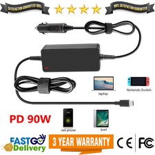 90W In-Car Cigarette USB-C Type C Laptop Adapter Charger for Dell XPS 9360 9370 picture