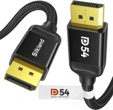 Silkland 54Gbps DisplayPort Cable 2.1 [VESA Certified], DP 6.6 Feet, Black  picture